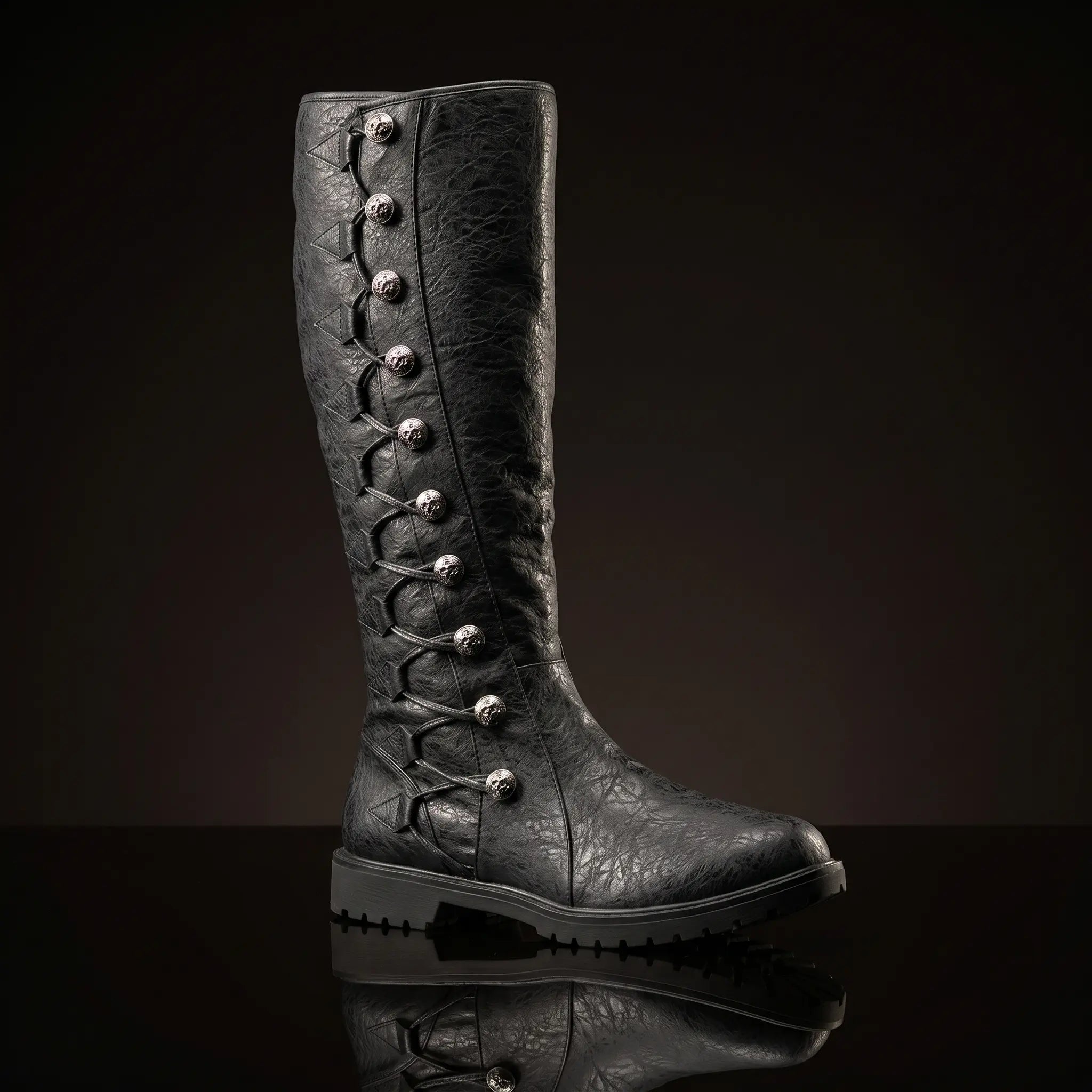renaissance leather boots — handmade for LARP by NOIRTIDE