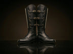 Front view of NOIRTIDE handmade 1940 US Army Cavalry field boots