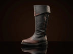 Side lacing nobleman leather boots — handmade for LARP by NOIRTIDE