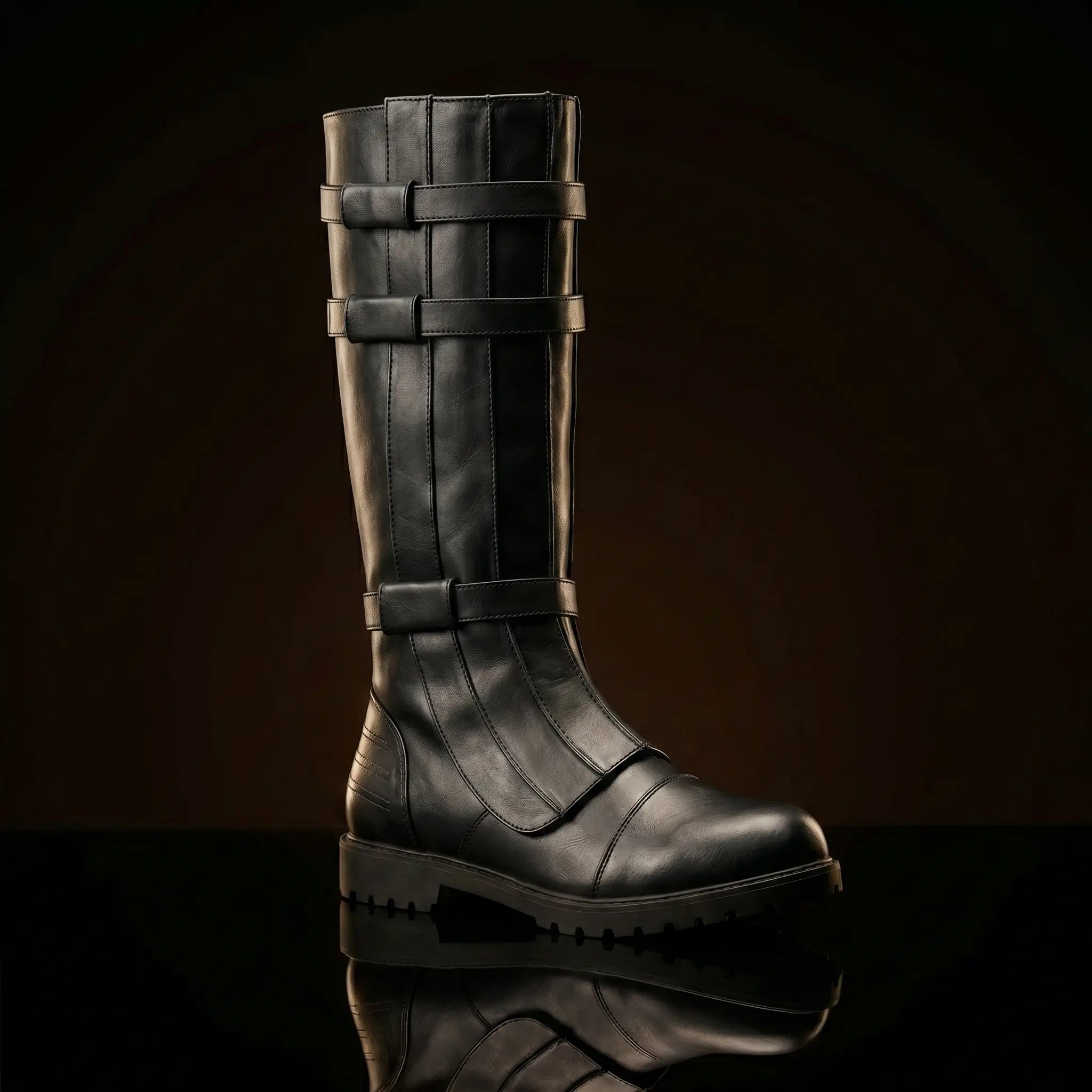 Anakin Skywalker Star Wars cosplay boots black — handmade by NOIRTIDE