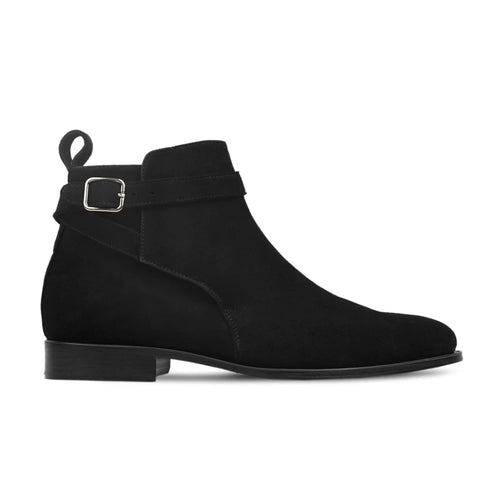noirtide Bespoke Black Kid Suede Men Jodhpur Boot