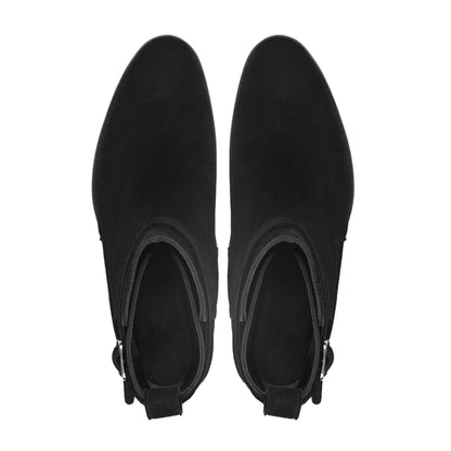 noirtide Bespoke Black Kid Suede Men Jodhpur Boot