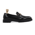 Noirtide Bespoke Black Leather Horsebit Loafer For Men