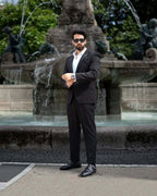 noirtide Bespoke Black Leather Monkstrap Men Shoes