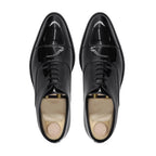 noirtide Bespoke Black Patent Leather Wholecut Men Shoes