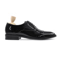 noirtide Bespoke Black Patent Leather Wholecut Men Shoes