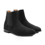 noirtide Bespoke Black Suede Leather Chelsea Boots For Men