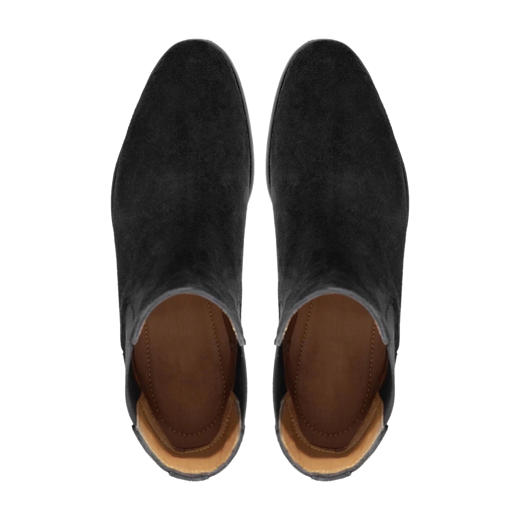 noirtide Bespoke Black Suede Leather Chelsea Boots For Men