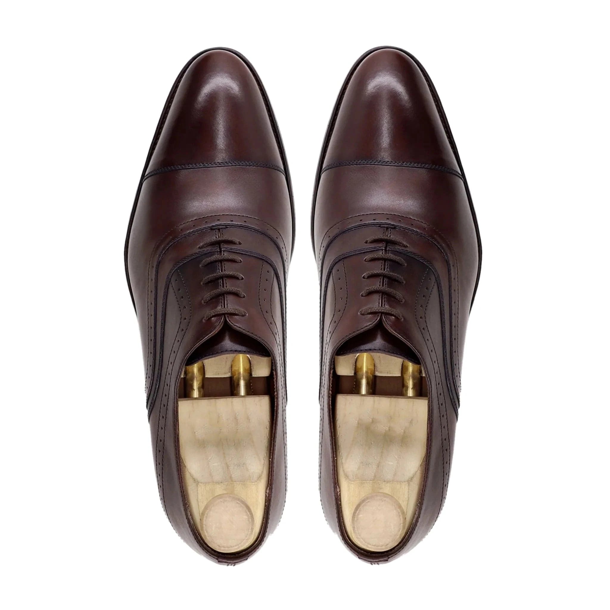 noirtide Bespoke Brown Leather Oxford Men Shoes