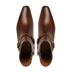 noirtide Bespoke Brown Patin Leather Men Jodhpur Boots