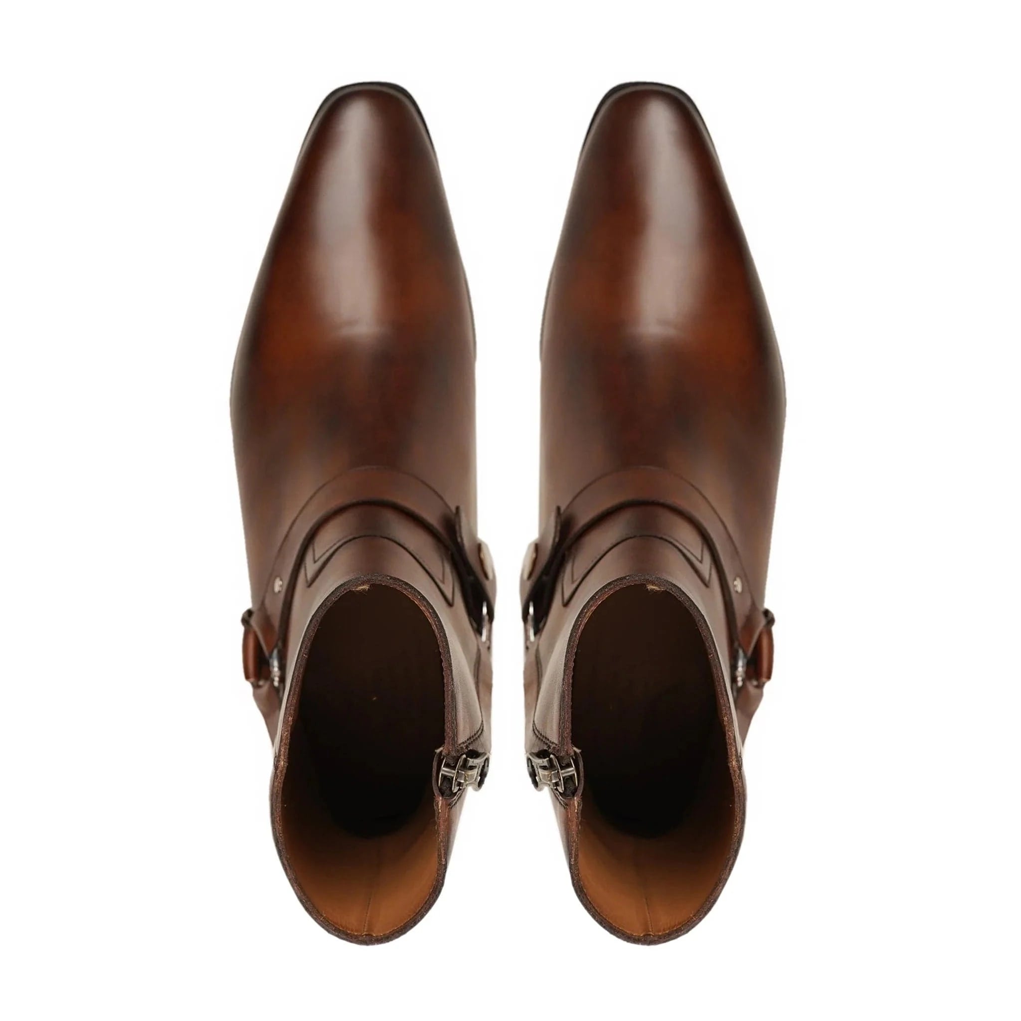 noirtide Bespoke Brown Patin Leather Men Jodhpur Boots