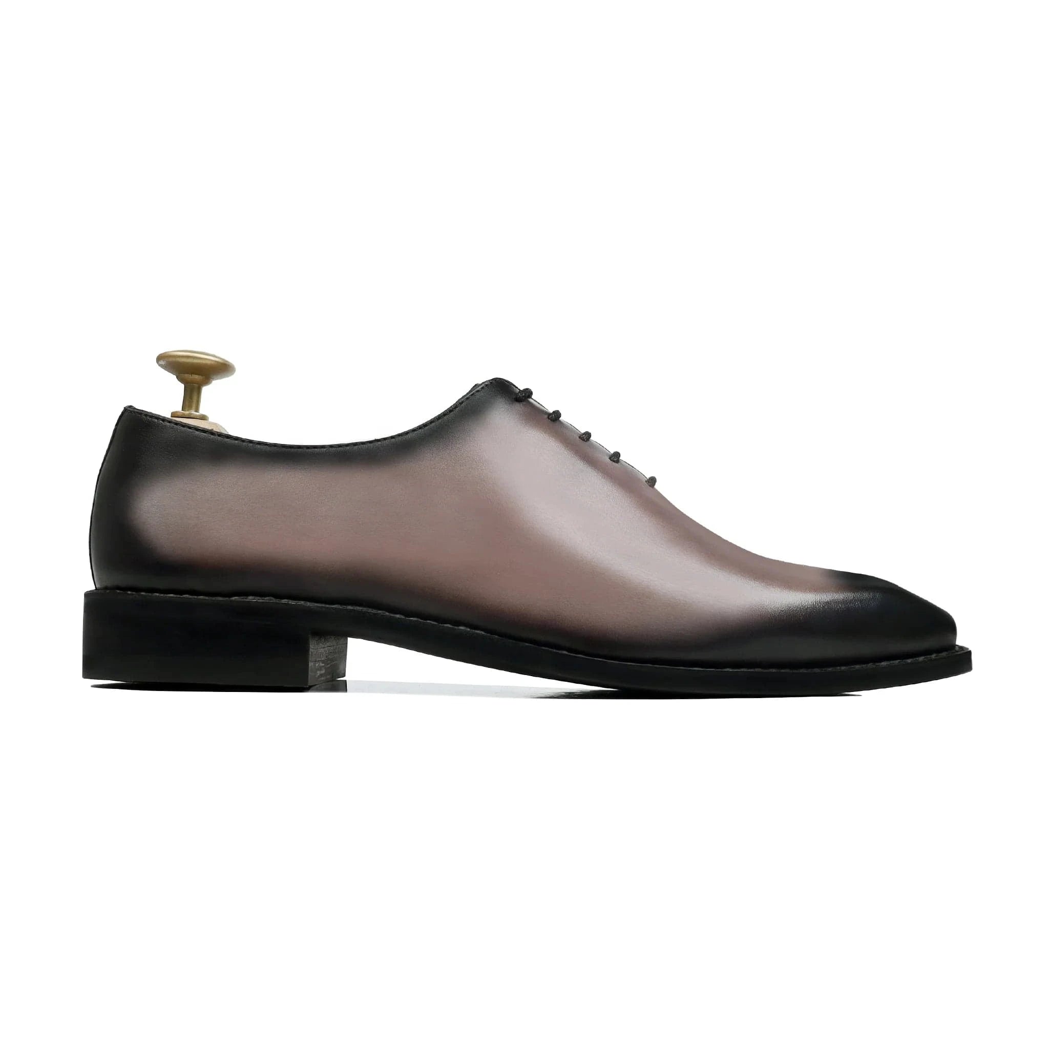 noirtide Bespoke Burnished Light Purple Patina Calf Leather Men Wholecut Shoe – Goodyear Welted