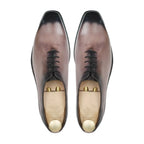 noirtide Bespoke Burnished Light Purple Patina Calf Leather Men Wholecut Shoe – Goodyear Welted