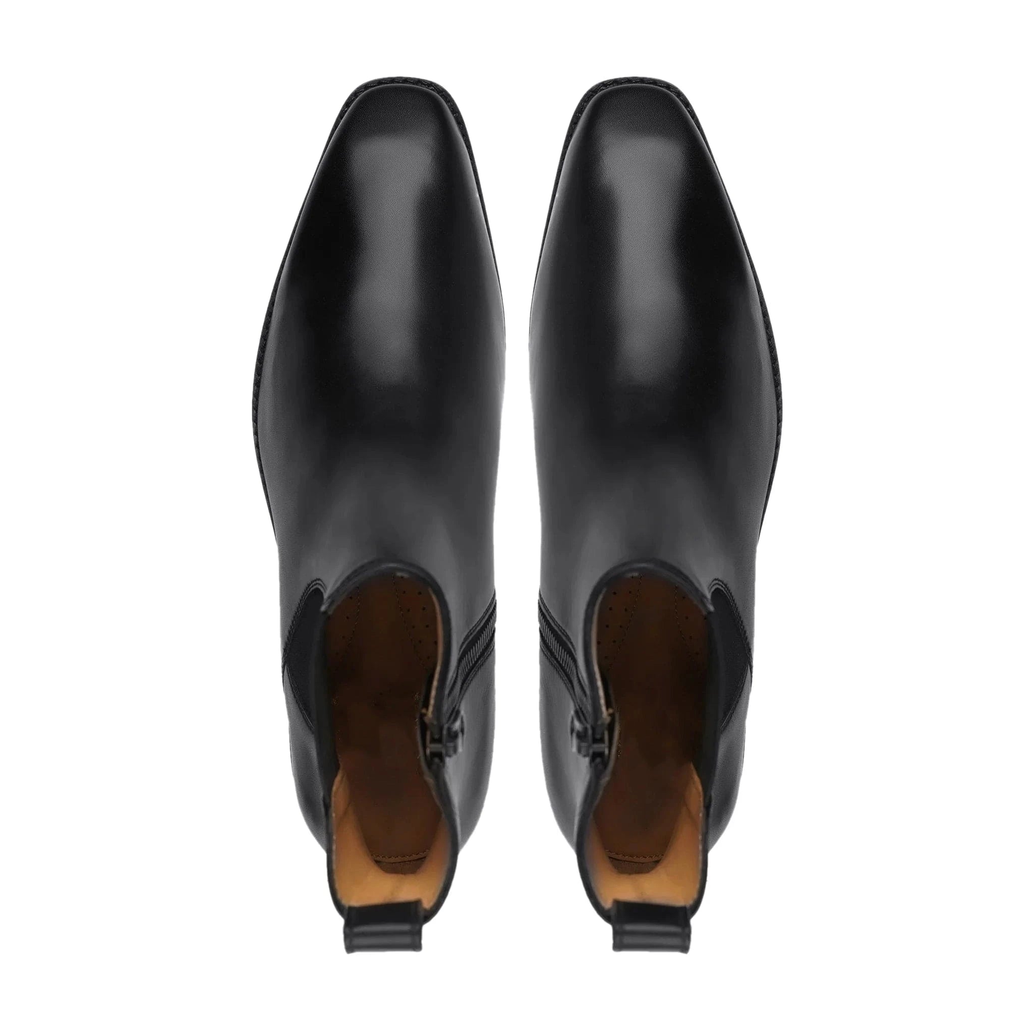 noirtide Bespoke Calf Leather Black Chelsea Boots For Men