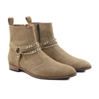 noirtide Bespoke Camel Kid Suede Men Jodhpur Boot