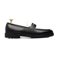 Noirtide Bespoke Men's Black and White Calf Leather Loafer