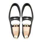 Noirtide Bespoke Men's Black and White Calf Leather Loafer