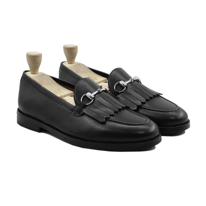 Noirtide Bespoke Men's Black Calf Leather Loafer