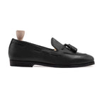 Noirtide Bespoke Men’s Black Calf Leather Tassel Loafer