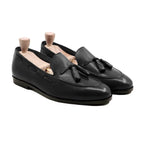 Noirtide Bespoke Men’s Black Calf Leather Tassel Loafer