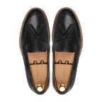 Noirtide Bespoke Men’s Black Calf Leather Tassel Loafer