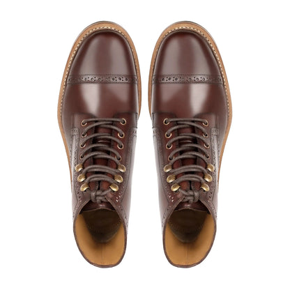 noirtide Bespoke Men's Dark Brown Calf Leather Boot - Goodyear Welted