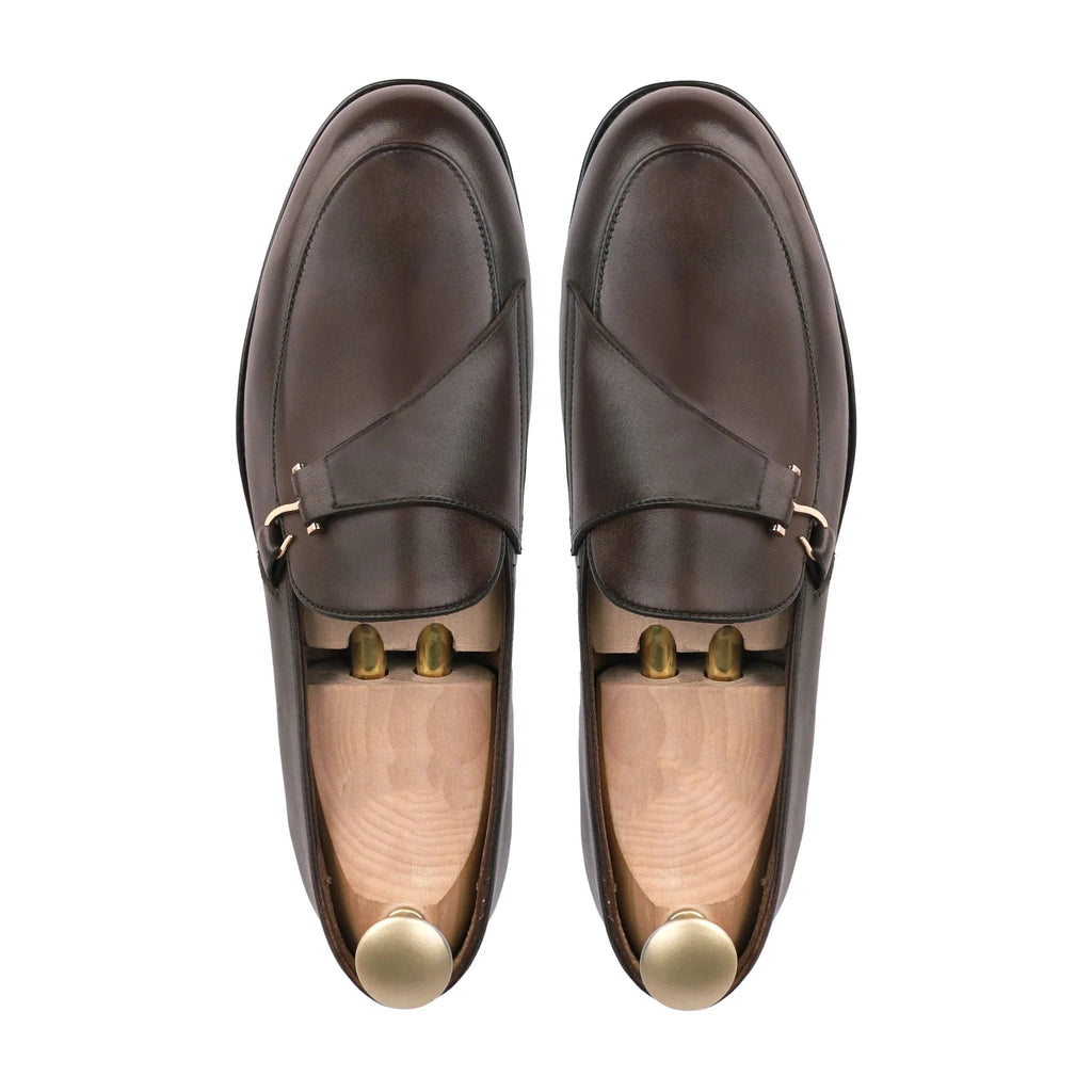 Noirtide Bespoke Men’s Dark Brown Calf Leather Loafer