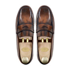 Noirtide Bespoke Men's Patina Finish Calf Leather Brown Loafer