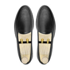Noirtide Bespoke Men's Pebbel Grain Leather Black Loafer