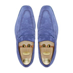 Noirtide Bespoke Men's Suede Leather Blue Loafer