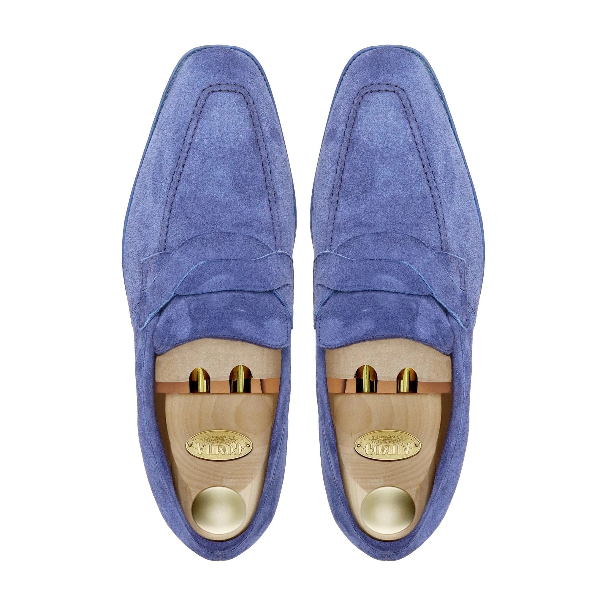 Noirtide Bespoke Men's Suede Leather Blue Loafer