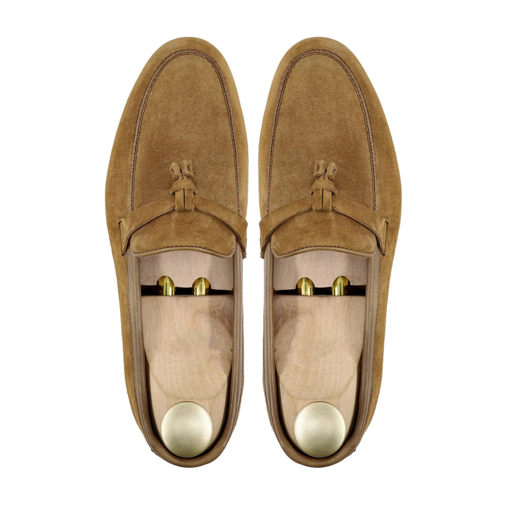 Noirtide Bespoke Men's Suede Leather Camel Loafer