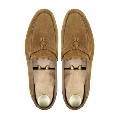 Noirtide Bespoke Men's Suede Leather Camel Loafer