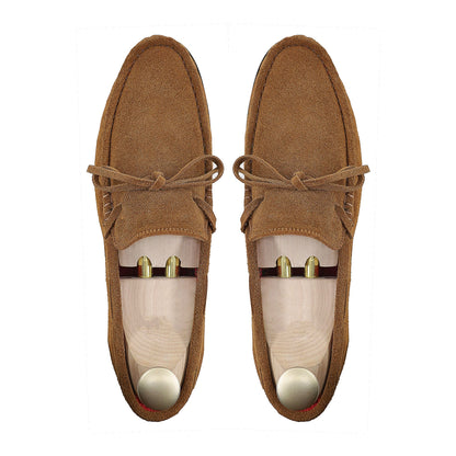 Noirtide Bespoke Men's Suede Leather Cognac Loafer