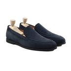 Noirtide Bespoke Men's Suede Leather Navy Loafer