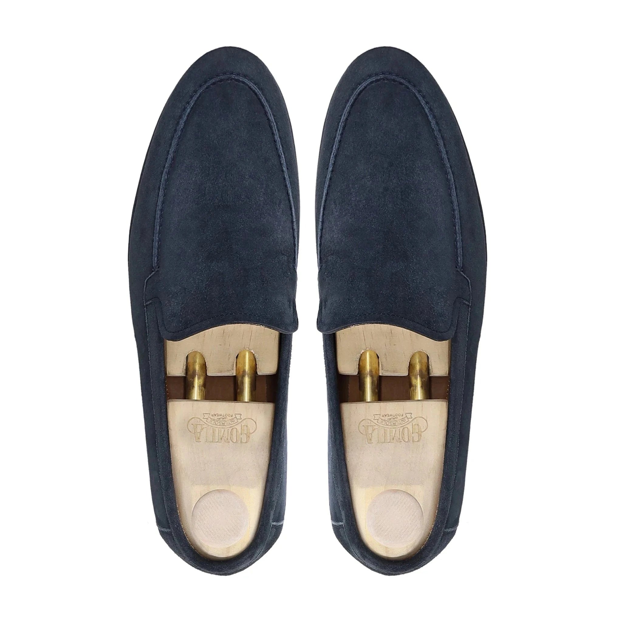 Noirtide Bespoke Men's Suede Leather Navy Loafer