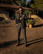 Noirtide Bespoke Men’s Tan Calf Leather Double Strap Loafer with Buckle Design