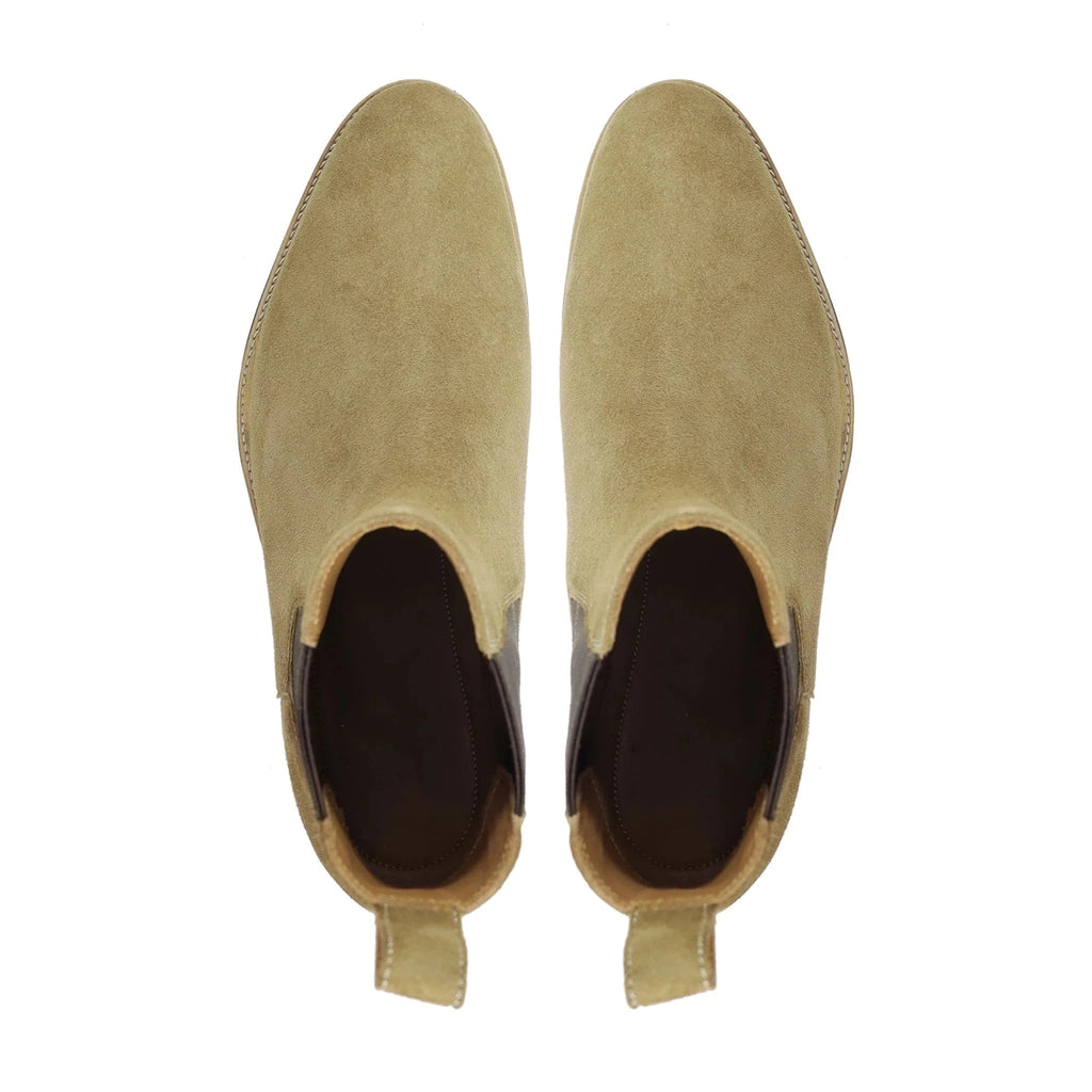 noirtide Bespoke Suede Leather Chelsea Boots For Men