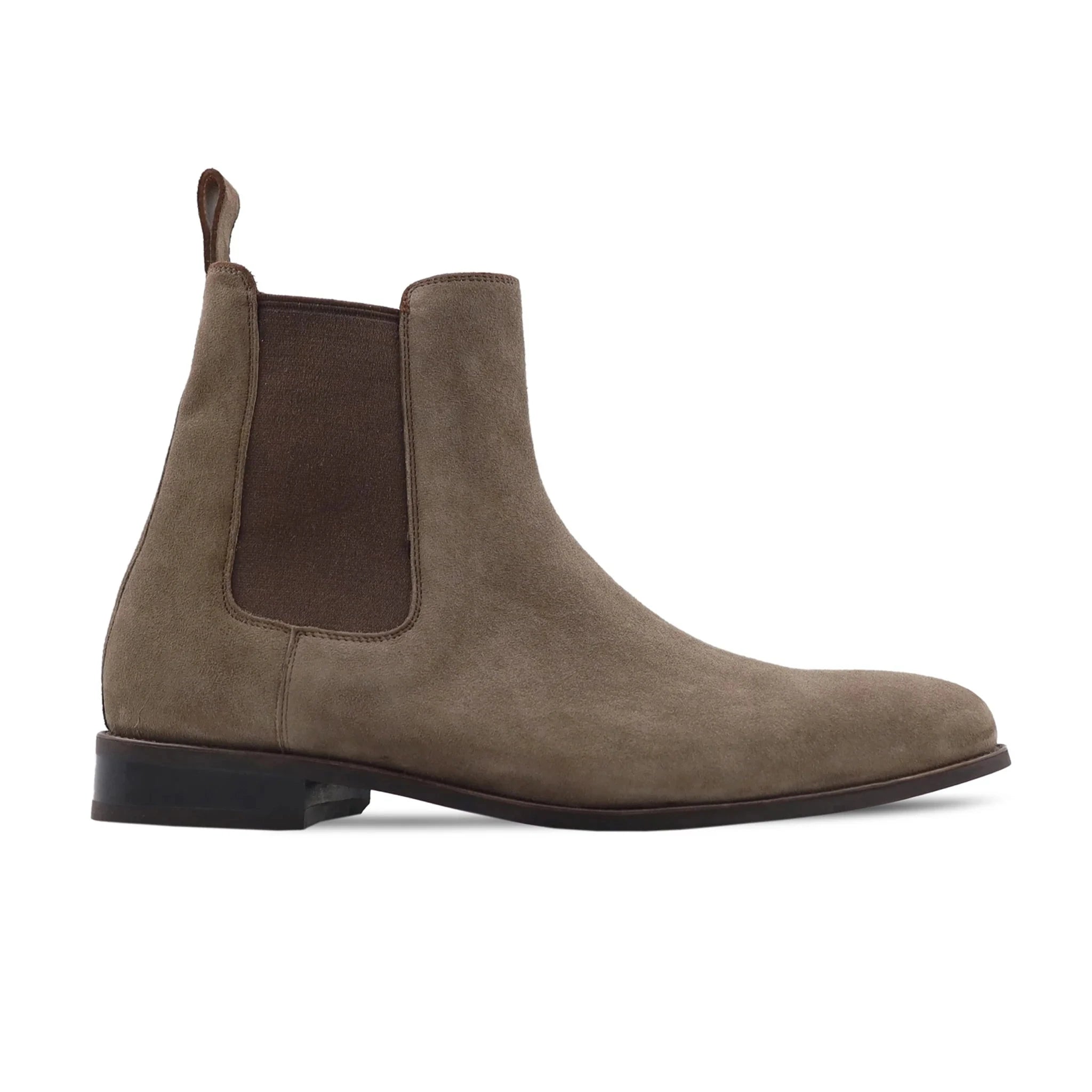 noirtide Bespoke Suede Leather Light Brown Chelsea Boots For Men