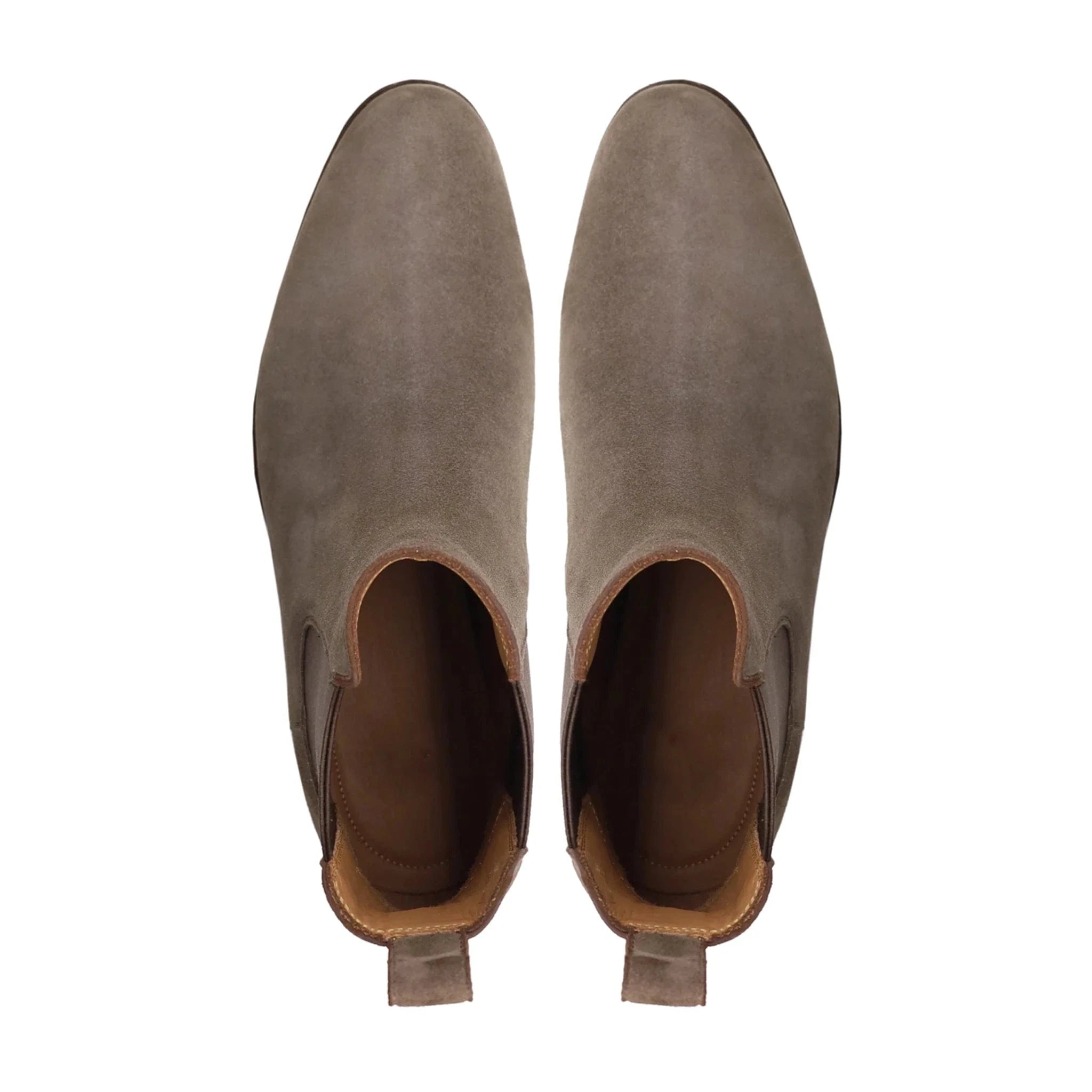 noirtide Bespoke Suede Leather Light Brown Chelsea Boots For Men