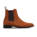 noirtide Bespoke Suede Leather Orange Chelsea Boots For Men
