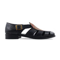 Noirtide Black and Multicolor Calf Leather Men Sandal