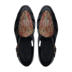 Noirtide Black and Multicolor Calf Leather Men Sandal