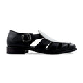 Noirtide Black and White Calf Leather Men Sandal
