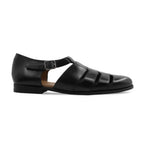Noirtide Black Calf Leather Men’s Sandal