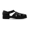 Noirtide Black Calf Leather Men Sandal