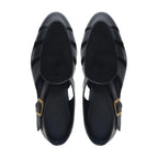 Noirtide Black Calf Leather & Suede Mens Sandal