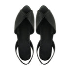 Noirtide Black Python Leather Sandal for Women