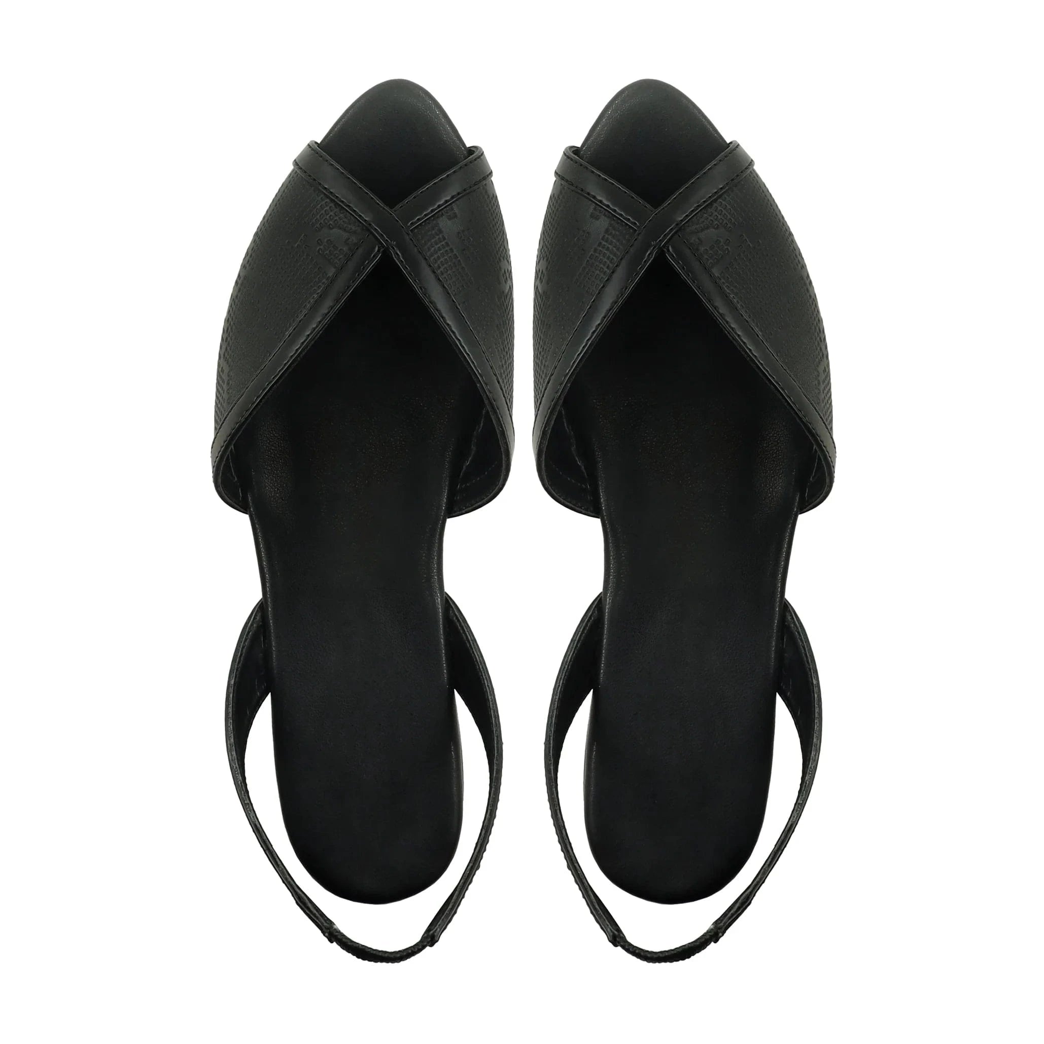 Noirtide Black Python Leather Sandal for Women