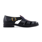 Noirtide Black & Rainbow Calf Leather Men Sandal